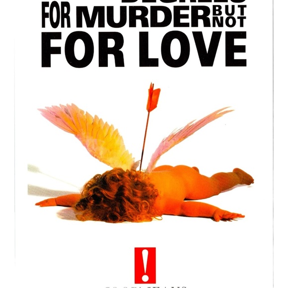 Vtg 1994 Fashion Postcard Joop Jeans Promo Degrees for Murder Not for Love New - Picture 1 of 4